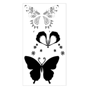 Sizzix • layered clear stamps decorated butterfly 3stuks