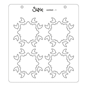 Sizzix • layered stencils geo background 4stuks