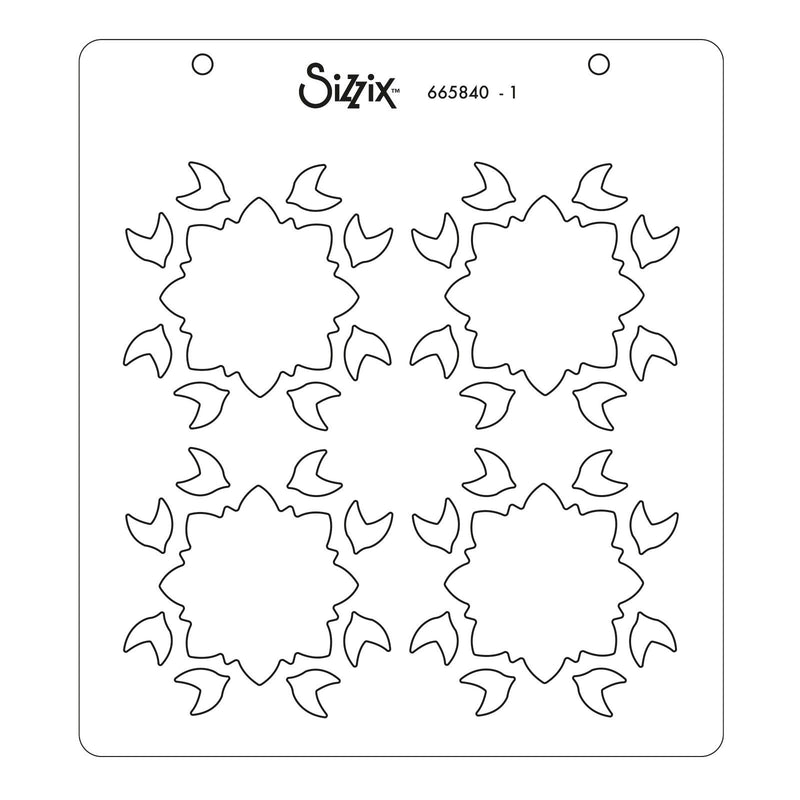 Afbeelding laden in galerijviewer, Sizzix • layered stencils geo background 4stuks
