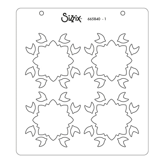 Sizzix • layered stencils geo background 4stuks