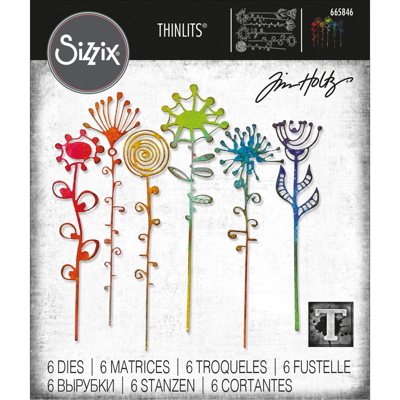 Afbeelding laden in galerijviewer, Sizzix • tim holtz thinlits die set artsy stems 6pcs
