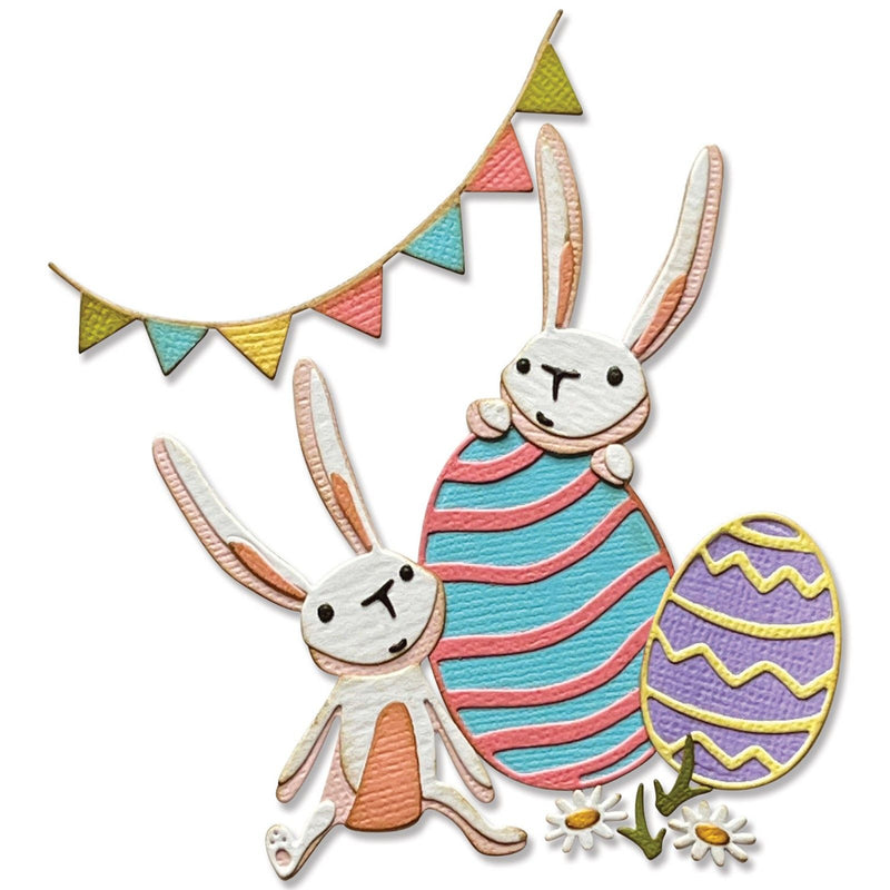 Afbeelding laden in galerijviewer, Sizzix • tim holtz thinlits die set bunny games 15pcs
