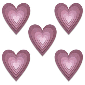 Sizzix • tim holtz thinlits die set stacked tiles hearts 25pcs