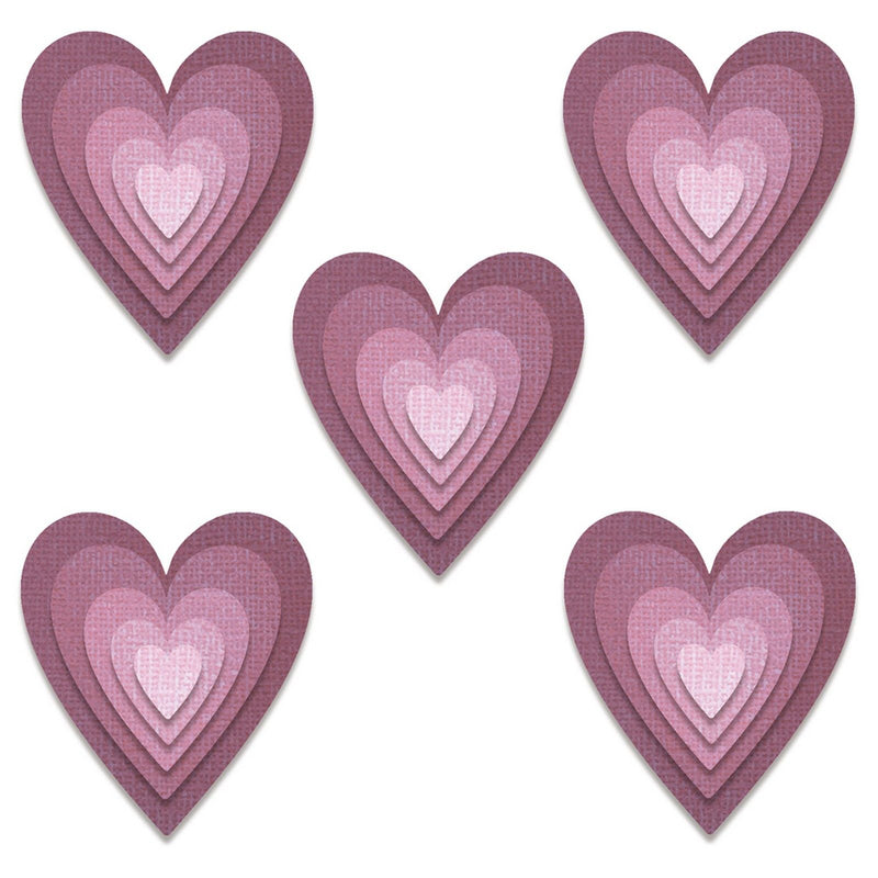 Afbeelding laden in galerijviewer, Sizzix • tim holtz thinlits die set stacked tiles hearts 25pcs

