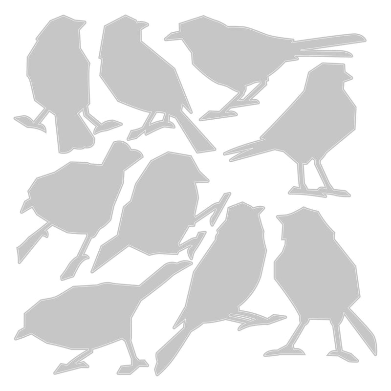Afbeelding laden in galerijviewer, Sizzix • tim holtz thinlits die set silhouette birds 9pcs
