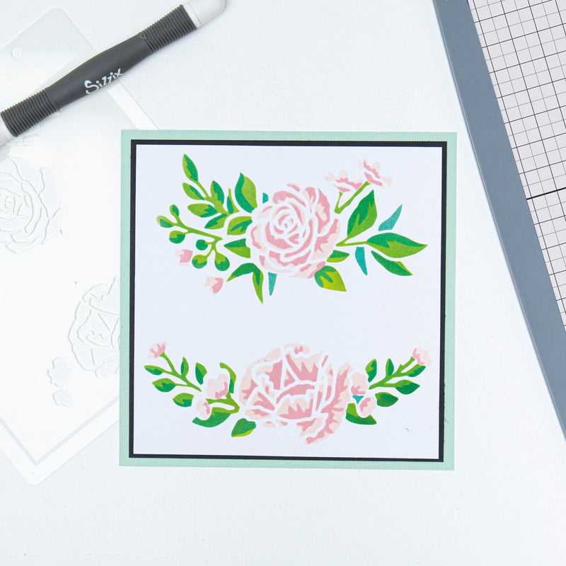 Afbeelding laden in galerijviewer, Sizzix • layered stencils floral borders
