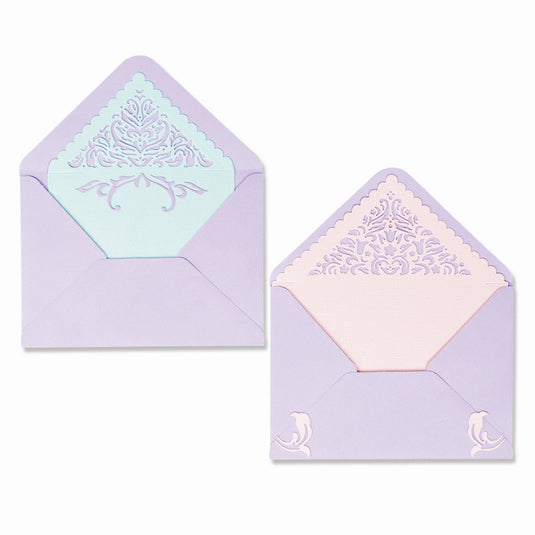 Sizzix • thinlits die set lace envelope liners 9pieces