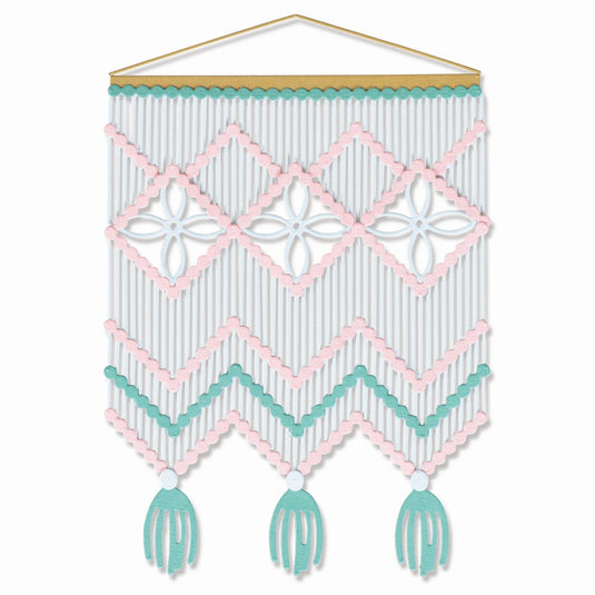 Sizzix • thinlits die set macramé card front 9pieces