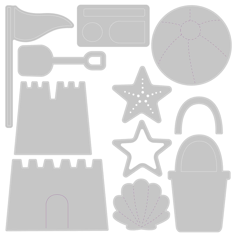 Afbeelding laden in galerijviewer, Sizzix • thinlits die set summer shapes 11pieces
