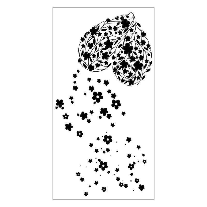 Afbeelding laden in galerijviewer, Sizzix • layered clear stamp set blossom heart 3pieces
