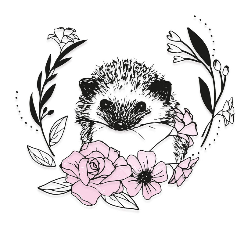 Afbeelding laden in galerijviewer, Sizzix • layered clear stamps set floral hedgehog by olivia rose
