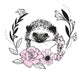 Sizzix • layered clear stamps set floral hedgehog by olivia rose