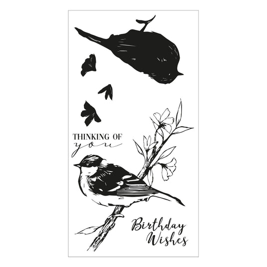 Sizzix • layered clear stamps summer bird 4stuks
