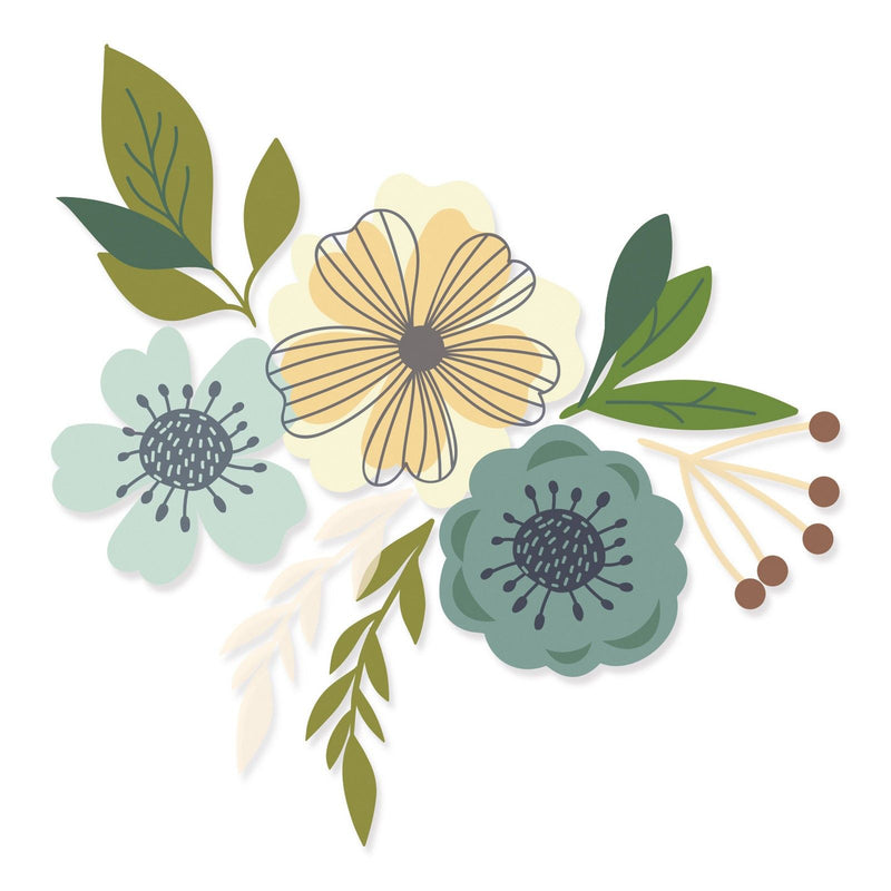 Afbeelding laden in galerijviewer, Sizzix • layered clear stamps blossoms
