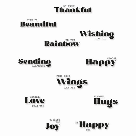 Sizzix • clear stamps set good vibes nr4 12pieces