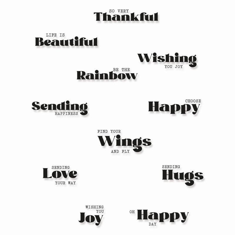 Afbeelding laden in galerijviewer, Sizzix • clear stamps set good vibes nr4 12pieces
