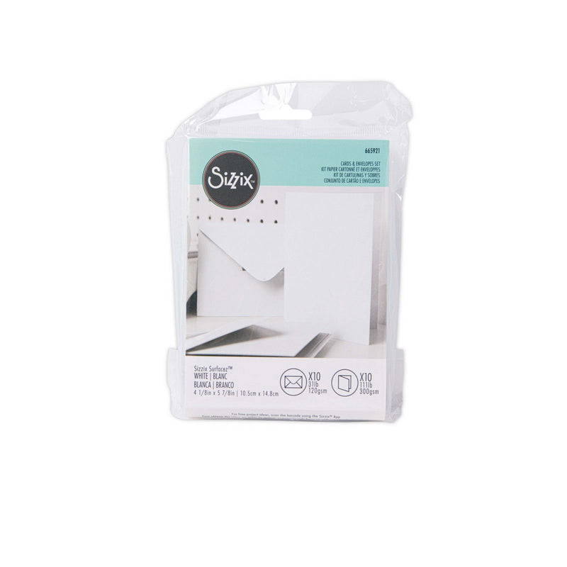Afbeelding laden in galerijviewer, Sizzix • surfacez card envelope pack white
