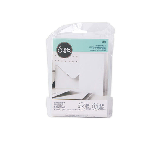 Sizzix • surfacez card envelope pack white