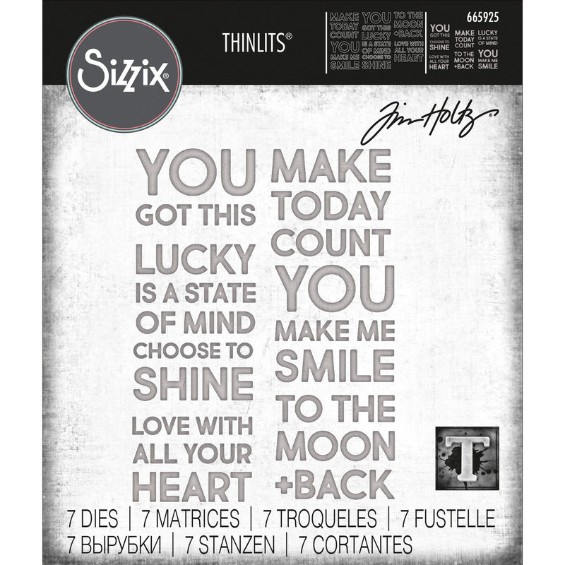 Afbeelding laden in galerijviewer, Sizzix • tim holtz thinlits die set bold text #2 7pcs
