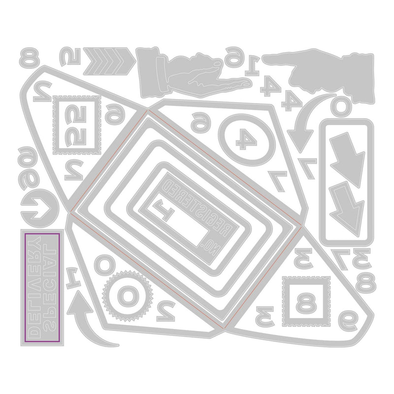 Afbeelding laden in galerijviewer, Sizzix • tim holtz thinlits die set postale 48pcs
