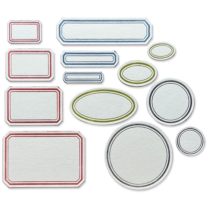 Afbeelding laden in galerijviewer, Sizzix • tim holtz thinlits die set vintage labels 13pcs
