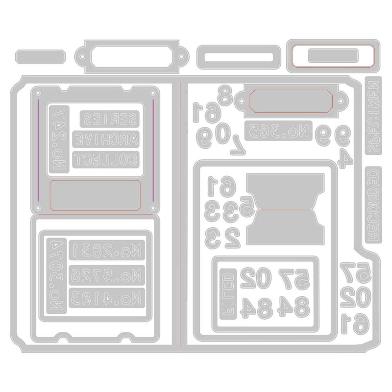 Afbeelding laden in galerijviewer, Sizzix • tim holtz thinlits die set specimen 54pcs
