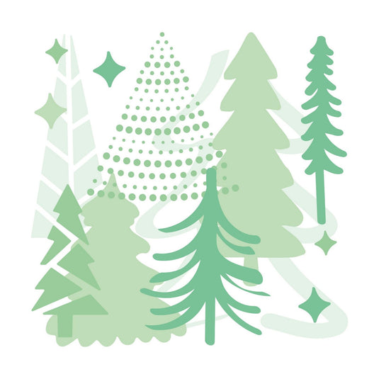 Sizzix • layered stencils doddle trees 4stuks