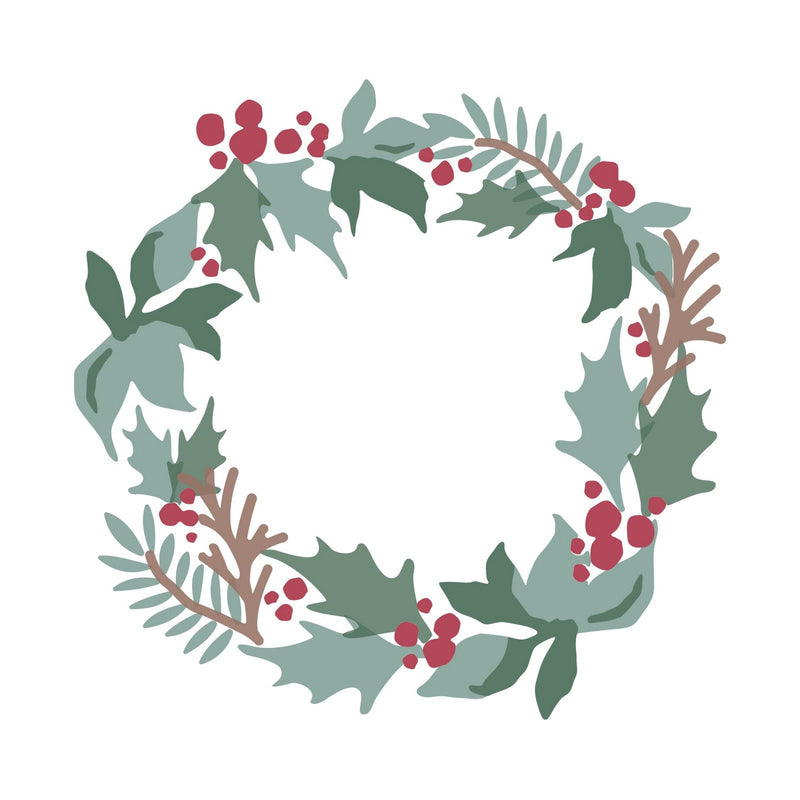 Afbeelding laden in galerijviewer, Sizzix • layered stencils holly wreath 4stuks
