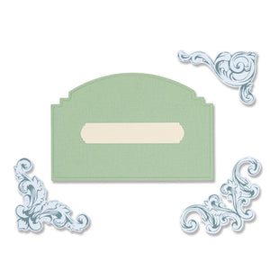 Sizzix • framelits die set with stamps vintage corners