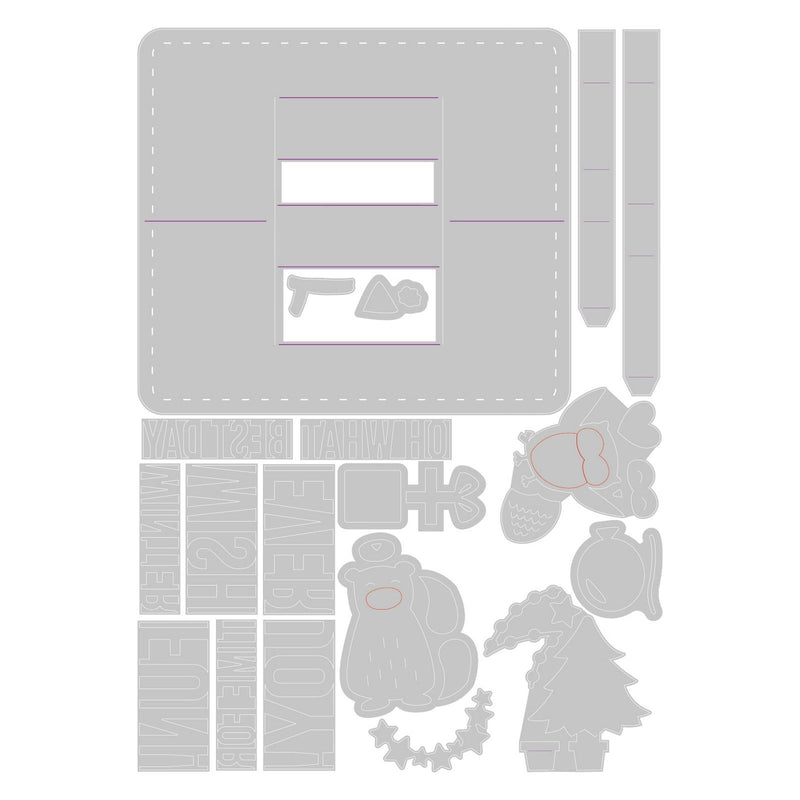 Afbeelding laden in galerijviewer, Sizzix • thinlits die set multi-phrase pop-up
