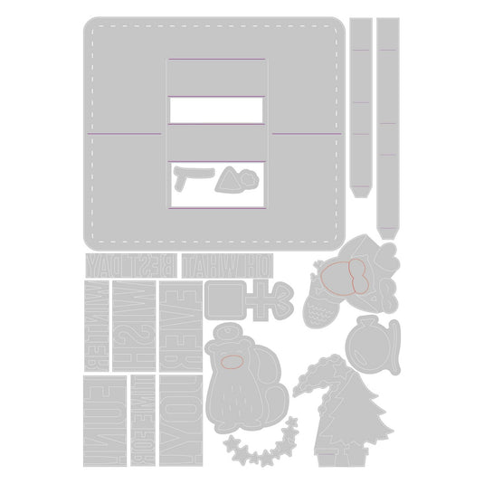 Sizzix • thinlits die set multi-phrase pop-up