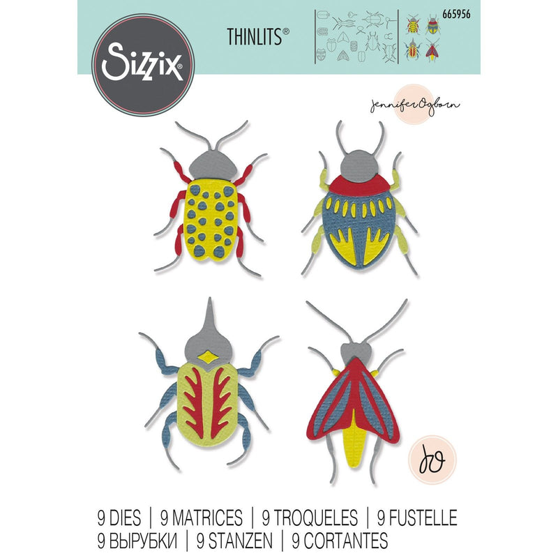 Afbeelding laden in galerijviewer, Sizzix • thinlits die set patterned bugs
