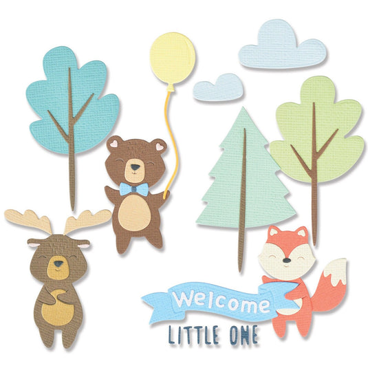 Sizzix • thinlits die set woodland baby set