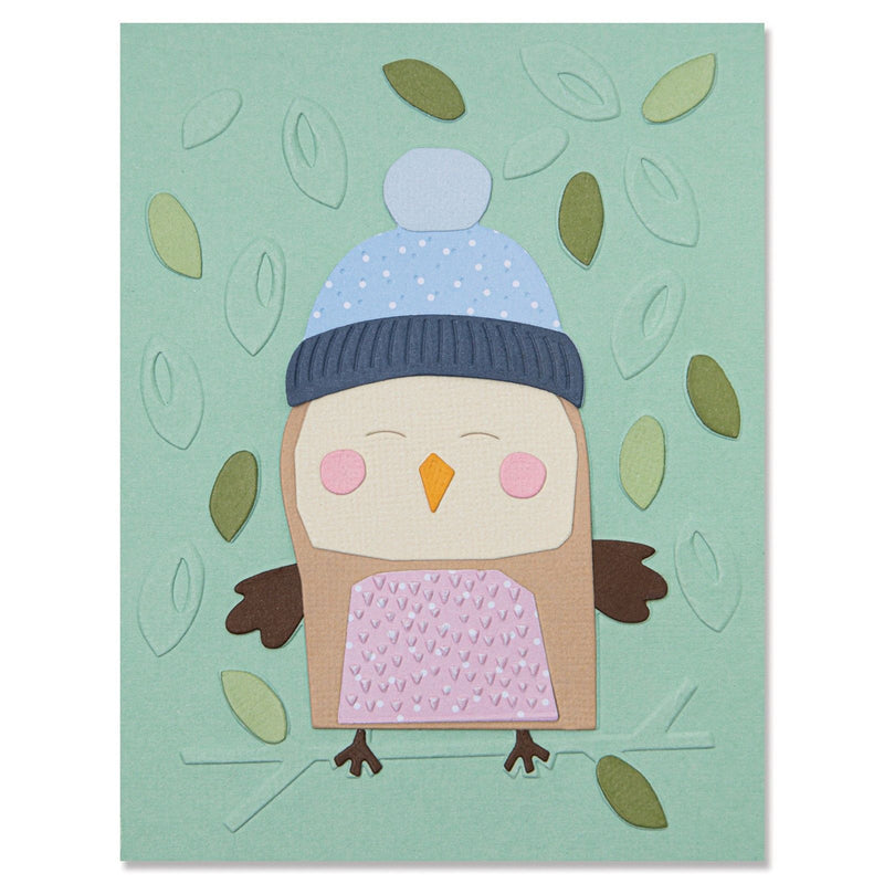 Afbeelding laden in galerijviewer, Sizzix • impresslits embossing folder cozy owl
