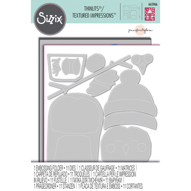 Afbeelding laden in galerijviewer, Sizzix • impresslits embossing folder cozy owl
