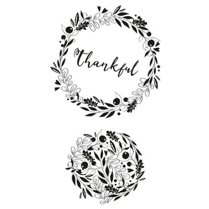 Sizzix • clear stamps autumn wreath