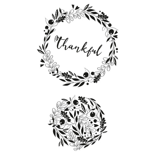 Sizzix • clear stamps autumn wreath