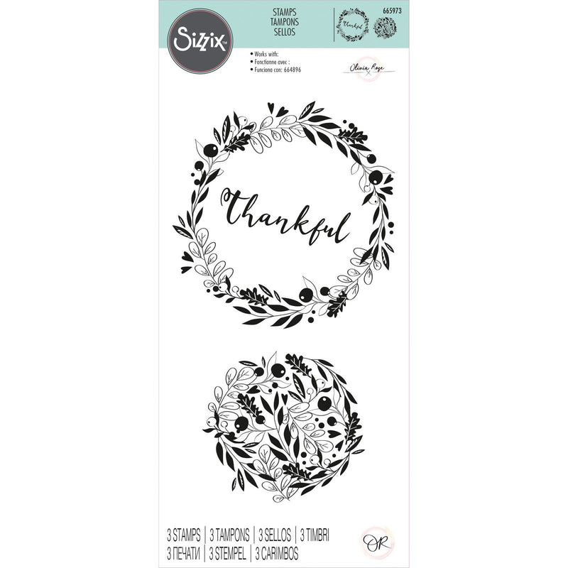 Afbeelding laden in galerijviewer, Sizzix • clear stamps autumn wreath
