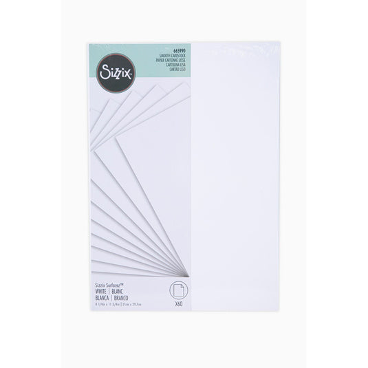 Sizzix • surfacez cardstock a4 white 60 vellen