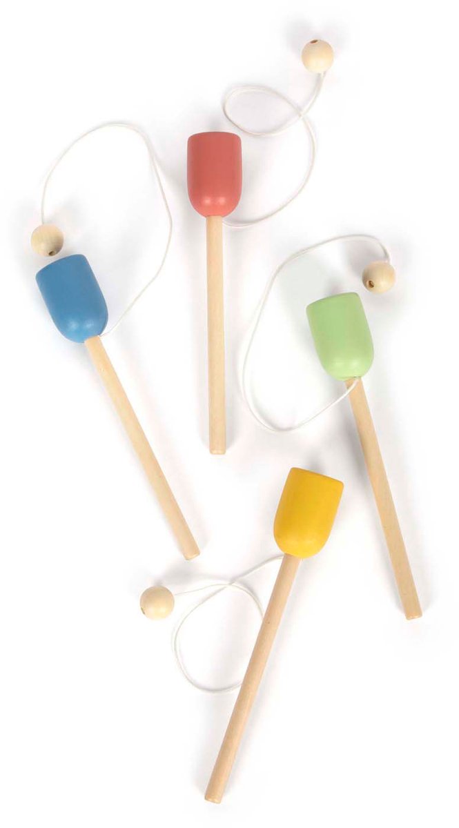 Afbeelding laden in galerijviewer, Small foot - houten vang de bal set, set van 4

