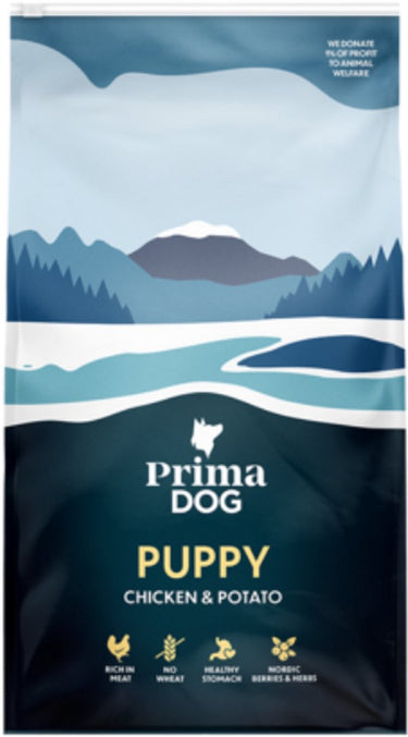 Primadog puppyvoer kip aardappel - 10 kilo