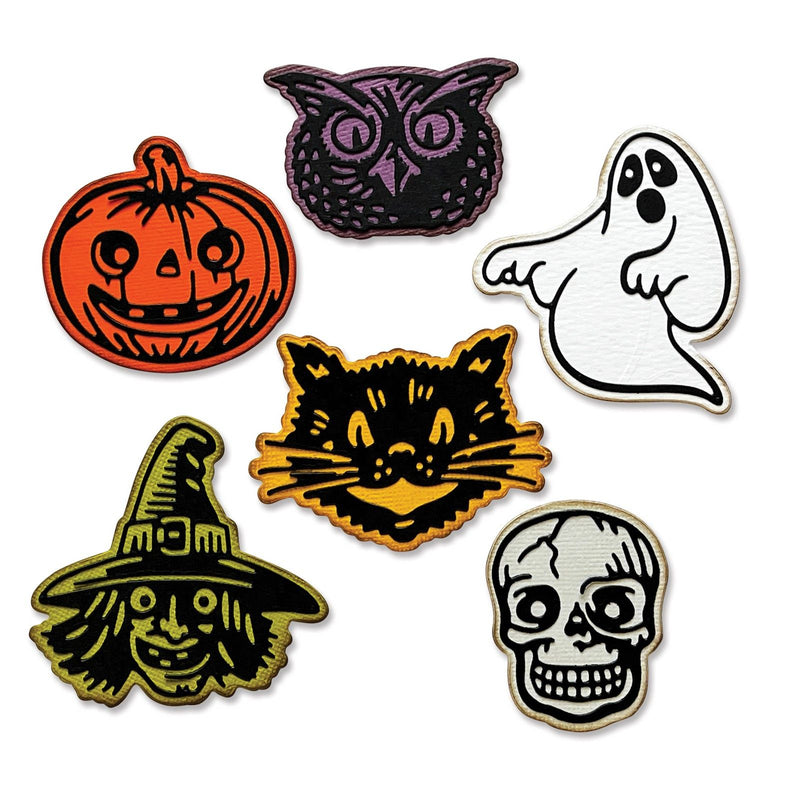 Afbeelding laden in galerijviewer, Sizzix • tim holtz thinlits die set retro halloween
