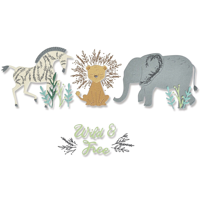 Afbeelding laden in galerijviewer, Sizzix • framelits die set with stamps floral safari
