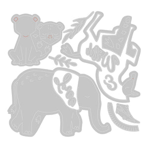 Sizzix • framelits die set with stamps floral safari