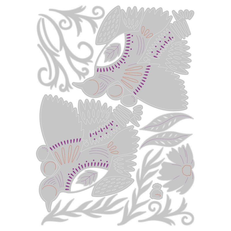 Afbeelding laden in galerijviewer, Sizzix • thinlits die set birds blossoms
