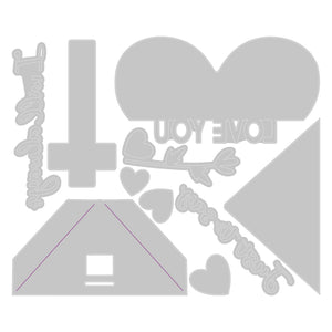Sizzix • thinlits die set heart slider card