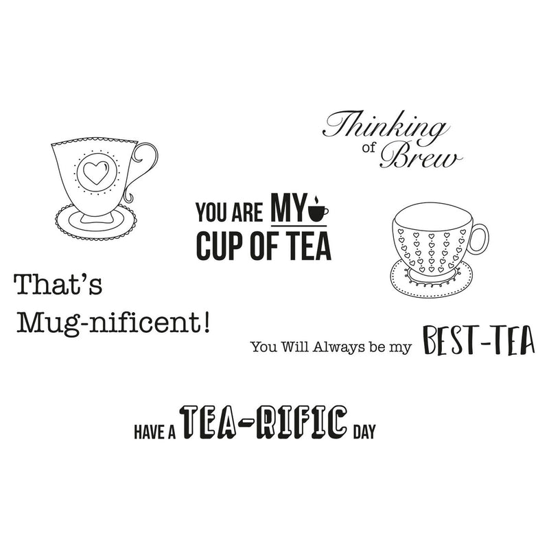 Afbeelding laden in galerijviewer, Sizzix • clear stamp set tea-rific
