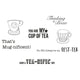 Sizzix • clear stamp set tea-rific