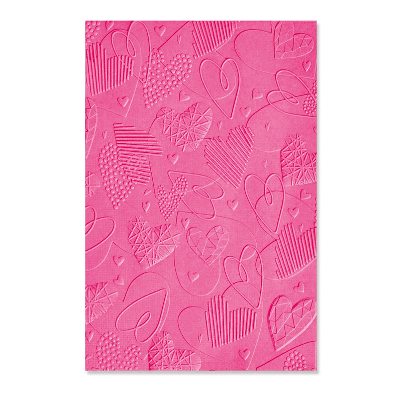 Afbeelding laden in galerijviewer, Sizzix • 3d textured impressions embossing folder mark making hearts
