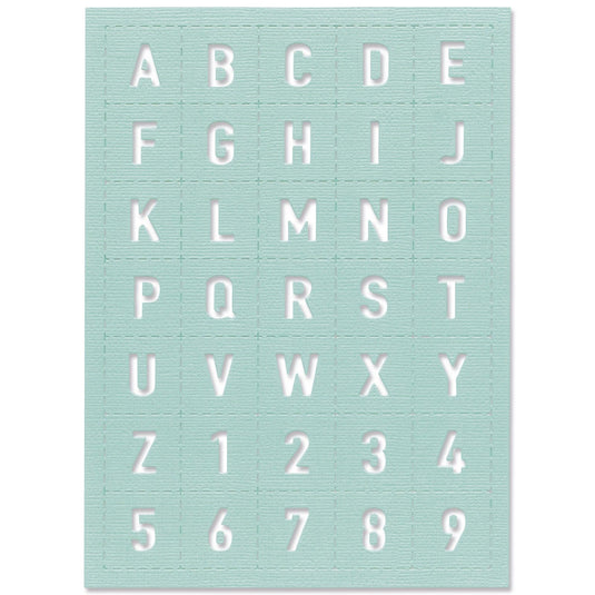 Sizzix • thinlits die tile alphanumeric